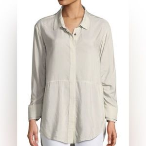 Halston Heritage Ruched Sleeve Top, SIZE: 10